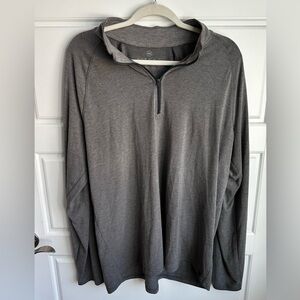 Free Fly Men's Gray Quarter-Zip Pullover Size 2XL